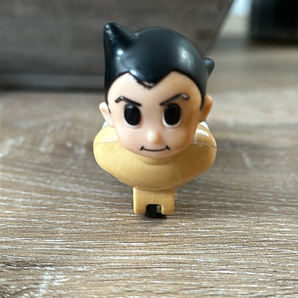 Carls Jr Astro Boy from 2010. He has an on/off switch. 4 1/2”